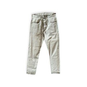 Alex Crane green jeans straight leg button fly high waist size 28